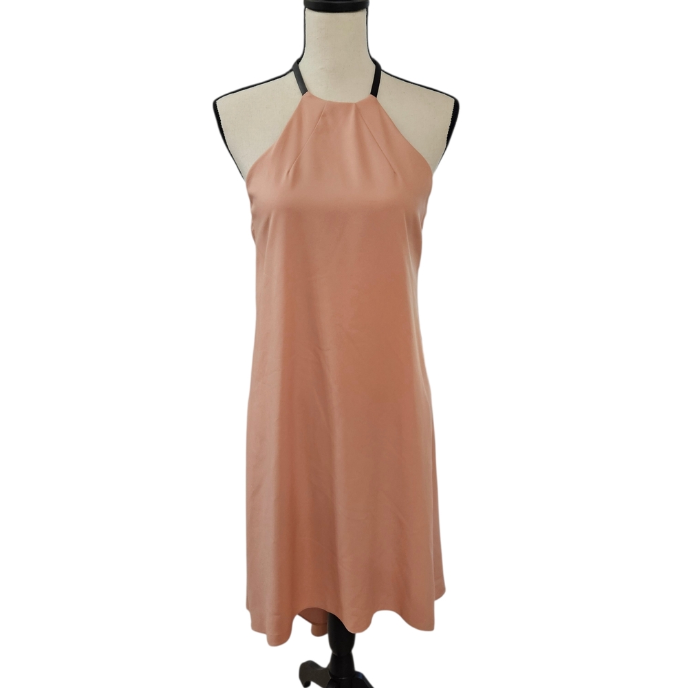 HYFVE Peach Backless Halter Dress